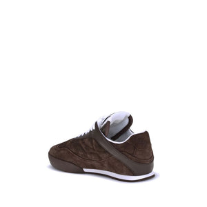 Braune Kalbsleder Bos Taurus Sneakers mit niedrigem Schaft