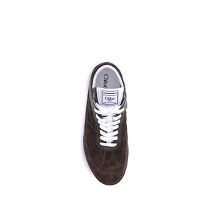 Braune Kalbsleder Bos Taurus Sneakers mit niedrigem Schaft