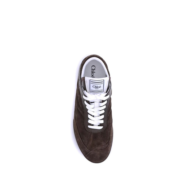 Braune Kalbsleder Bos Taurus Sneakers mit niedrigem Schaft