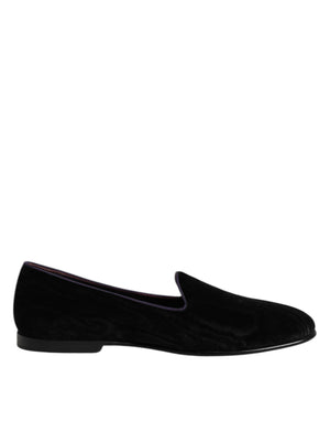 Schwarz DG Crown Stickerei Loafers Slip On Schuhe