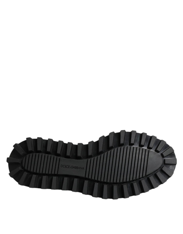 Schwarze Leder-Schnürschuhe für Trekking-Anzüge