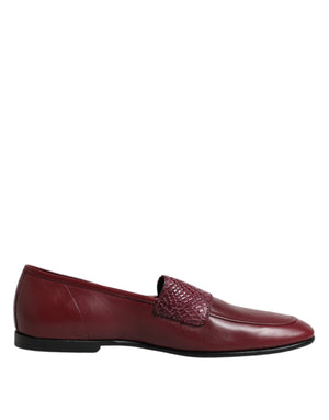 Burgunderfarbenes Kalbsleder Formelle Slipper