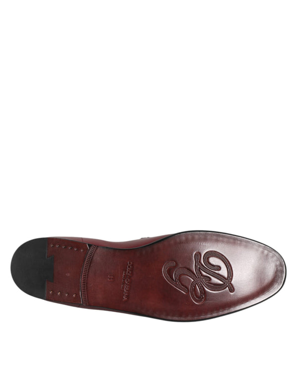 Burgunderfarbenes Kalbsleder Formelle Slipper