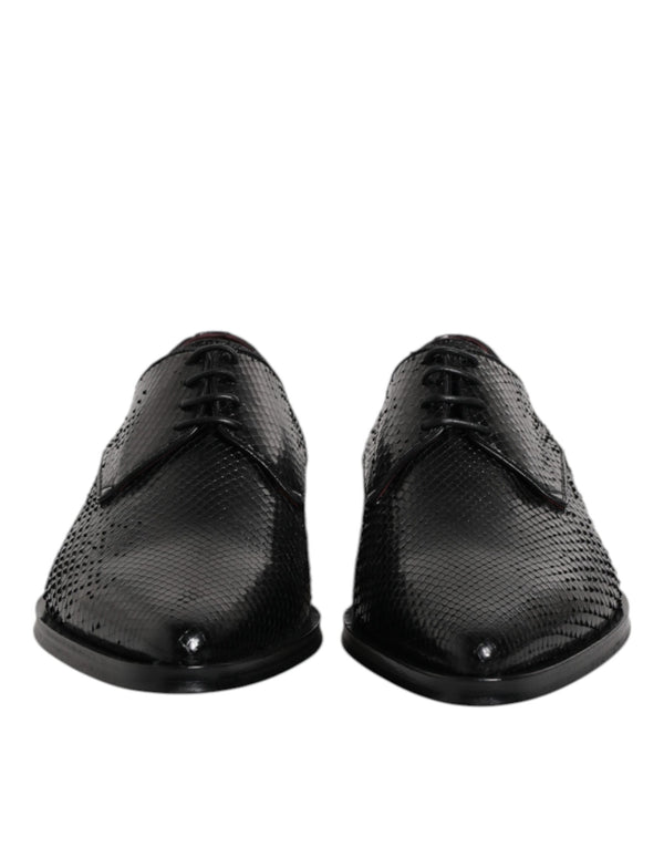 Schwarz Leder Lace Up Kleid Männer Derby Schuhe