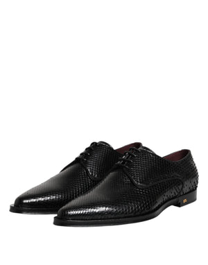 Schwarz Leder Lace Up Kleid Männer Derby Schuhe
