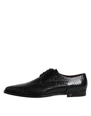 Schwarz Leder Lace Up Kleid Männer Derby Schuhe