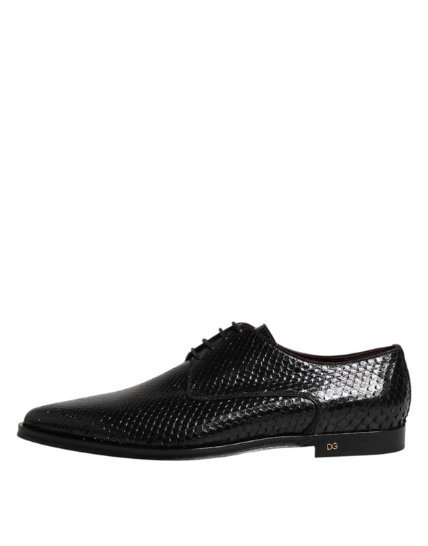 Schwarz Leder Lace Up Kleid Männer Derby Schuhe