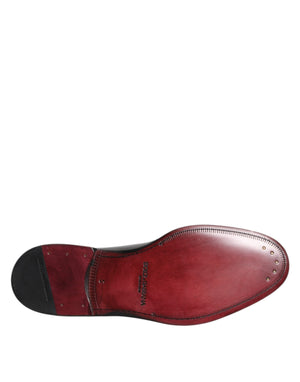 Schwarze Kalbsleder Schnürschuhe Dress Derby