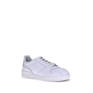 Weiße Gummisohle Sneakers mit niedrigem Schaft