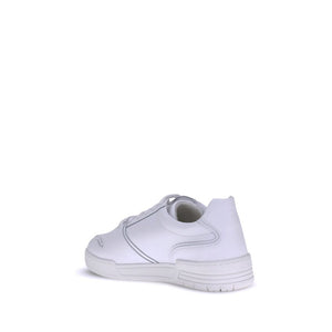 Weiße Gummisohle Sneakers mit niedrigem Schaft
