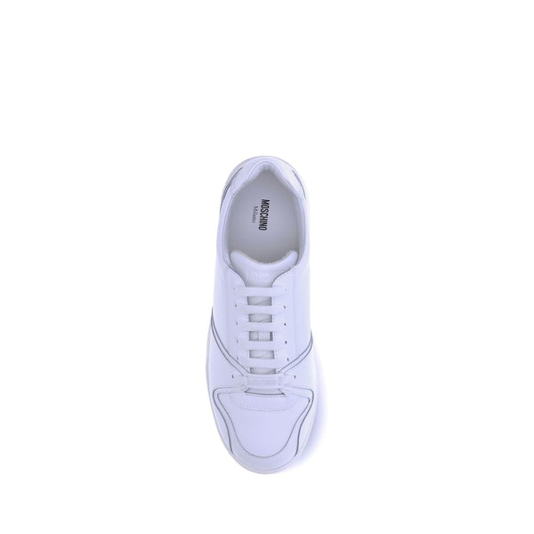 Weiße Gummisohle Sneakers mit niedrigem Schaft