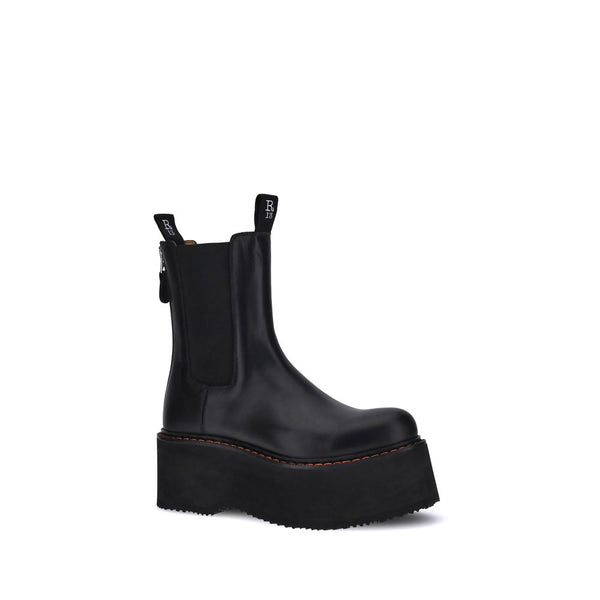 Schwarze Kalbshaut-Stiefeletten im Chelsea-Stil aus Bos Taurus