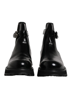Schwarzer Gürtel DG Logo Herren Chelsea Boots Schuhe