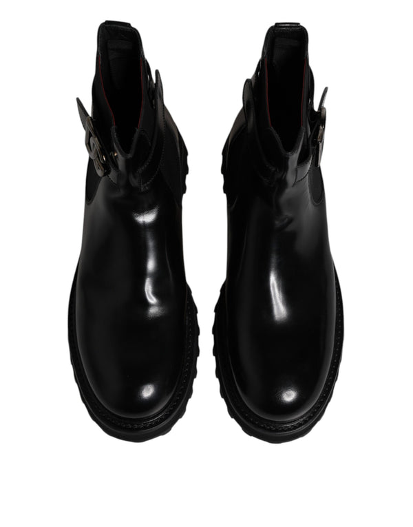 Schwarzer Gürtel DG Logo Herren Chelsea Boots Schuhe