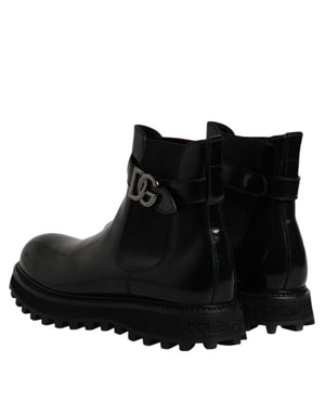 Schwarzer Gürtel DG Logo Herren Chelsea Boots Schuhe