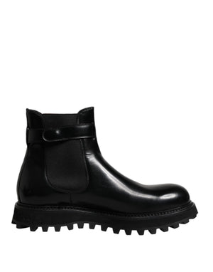 Schwarzer Gürtel DG Logo Herren Chelsea Boots Schuhe