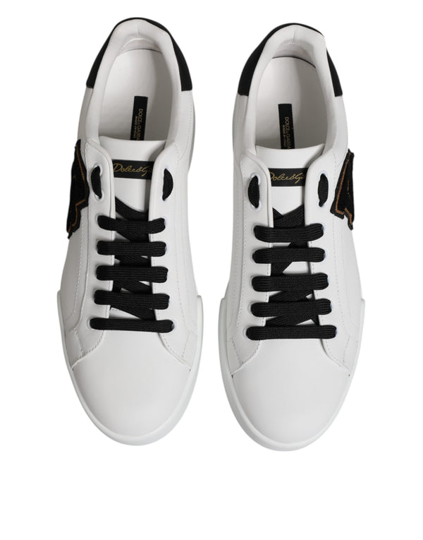 Weiß DG Logo Portofino Low Top Turnschuhe Schuhe