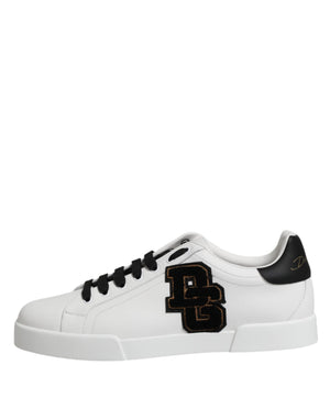 Weiß DG Logo Portofino Low Top Turnschuhe Schuhe