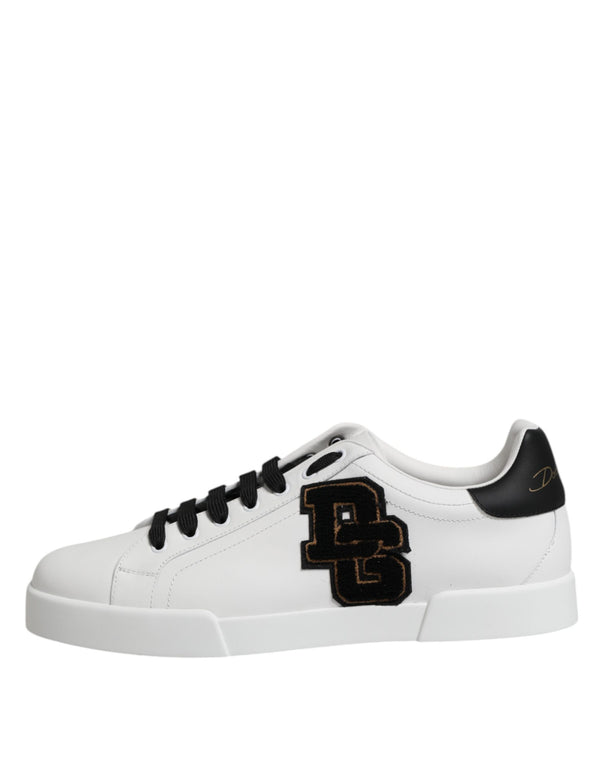 Weiß DG Logo Portofino Low Top Turnschuhe Schuhe