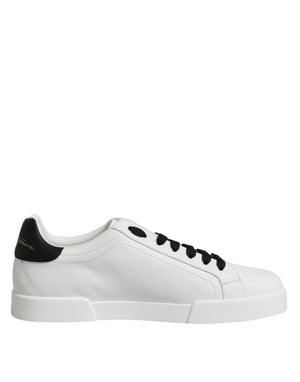 Weiß DG Logo Portofino Low Top Turnschuhe Schuhe