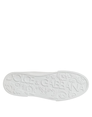 Weiß DG Logo Portofino Low Top Turnschuhe Schuhe