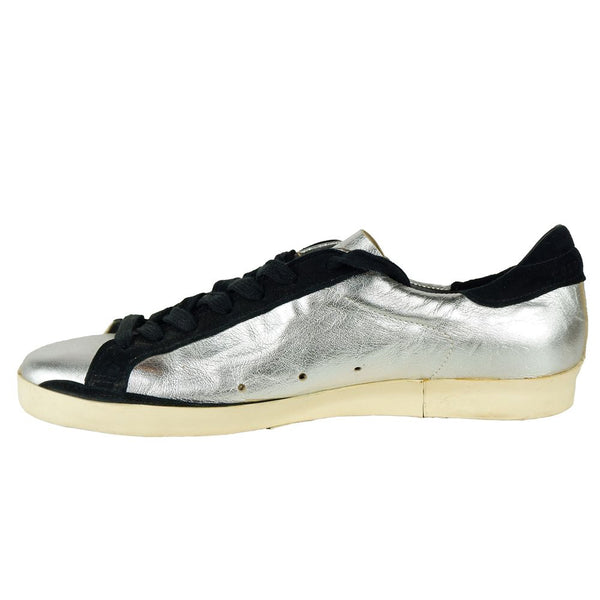 Graue Kalbsleder Sneaker