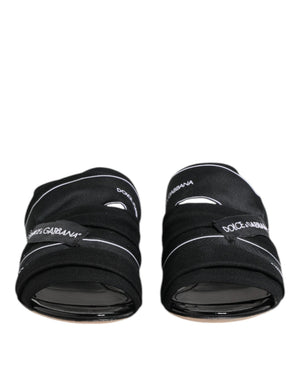 Schwarz Rutschen Slip On Sandalen Schuhe