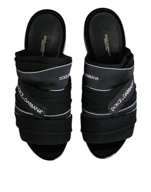 Schwarz Rutschen Slip On Sandalen Schuhe