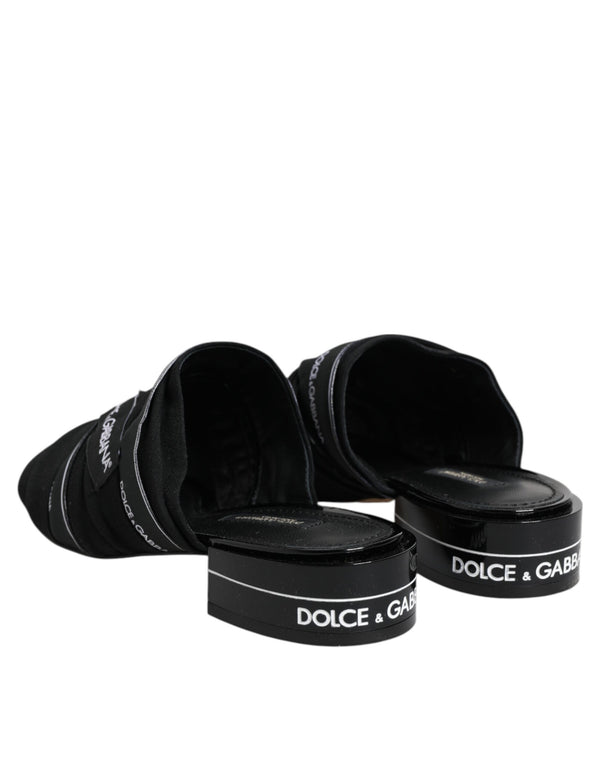 Schwarz Rutschen Slip On Sandalen Schuhe