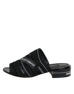 Schwarz Rutschen Slip On Sandalen Schuhe