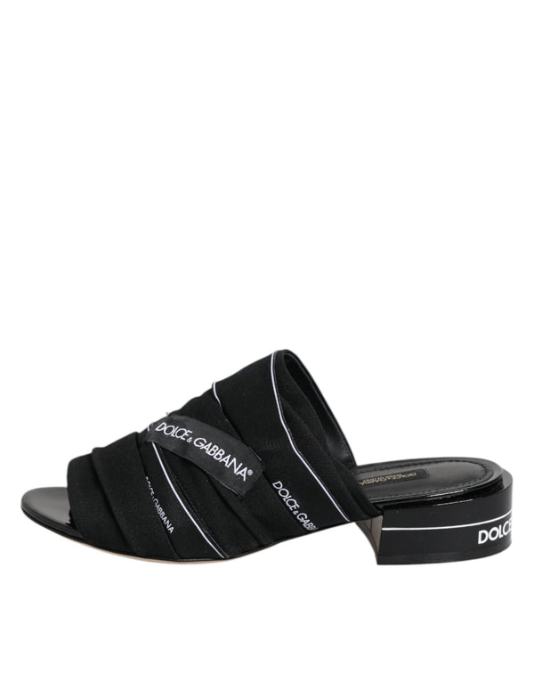 Schwarz Rutschen Slip On Sandalen Schuhe