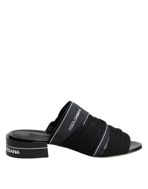 Schwarz Rutschen Slip On Sandalen Schuhe