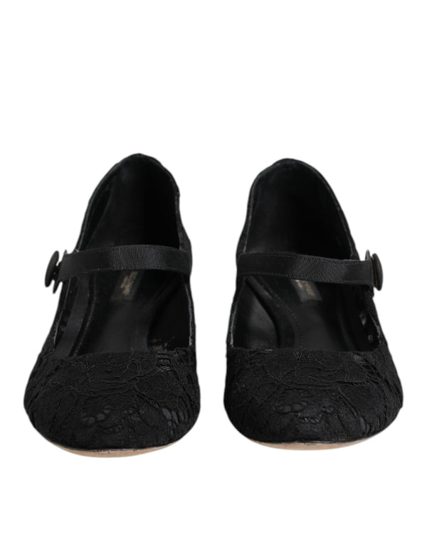 Schwarz Vally Taormina Floral Spitze Pumps Schuhe