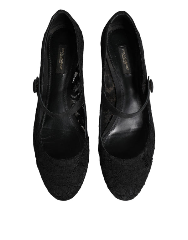 Schwarz Vally Taormina Floral Spitze Pumps Schuhe