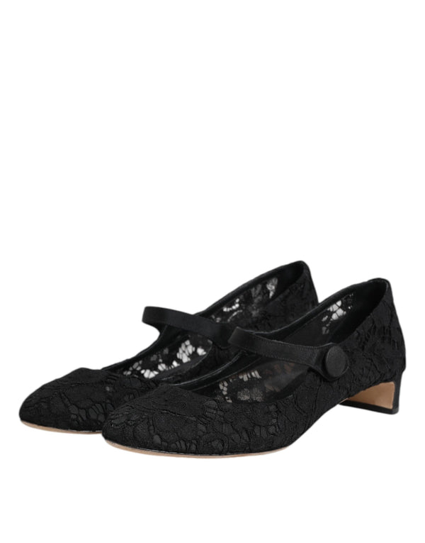 Schwarz Vally Taormina Floral Spitze Pumps Schuhe