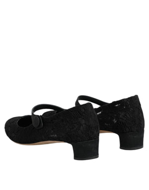 Schwarz Vally Taormina Floral Spitze Pumps Schuhe