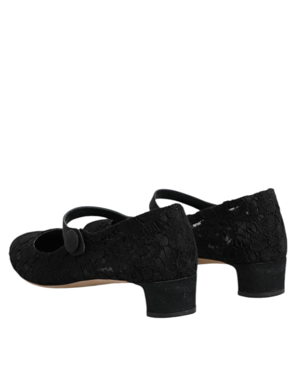 Schwarz Vally Taormina Floral Spitze Pumps Schuhe