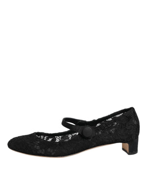 Schwarz Vally Taormina Floral Spitze Pumps Schuhe