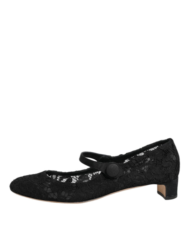 Schwarz Vally Taormina Floral Spitze Pumps Schuhe