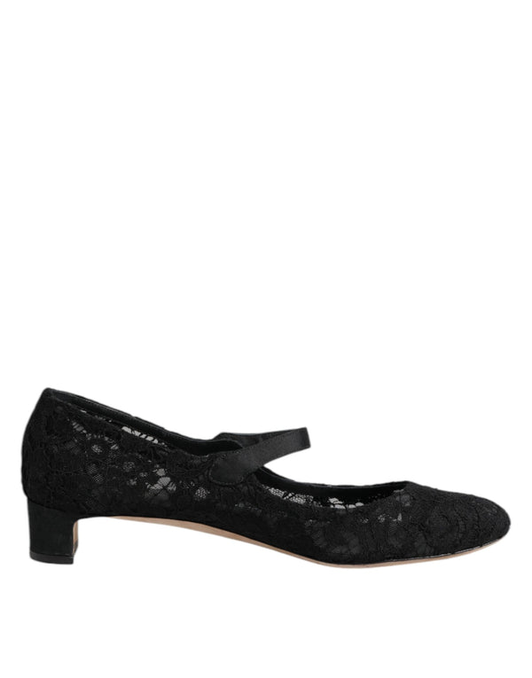 Schwarz Vally Taormina Floral Spitze Pumps Schuhe