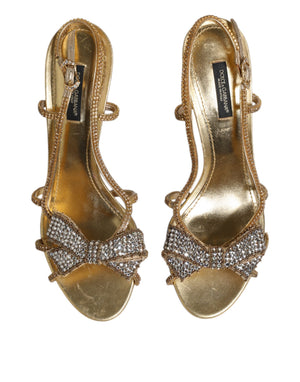 Gold Strass Knöchel Strap Heels Sandalen Schuhe