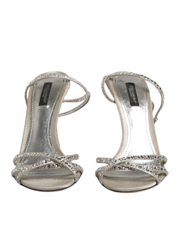 Silberner Strass-Knöchelriemen KEIRA Sandalen Schuhe