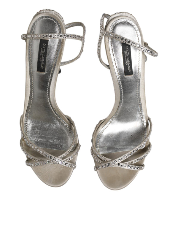 Silberner Strass-Knöchelriemen KEIRA Sandalen Schuhe