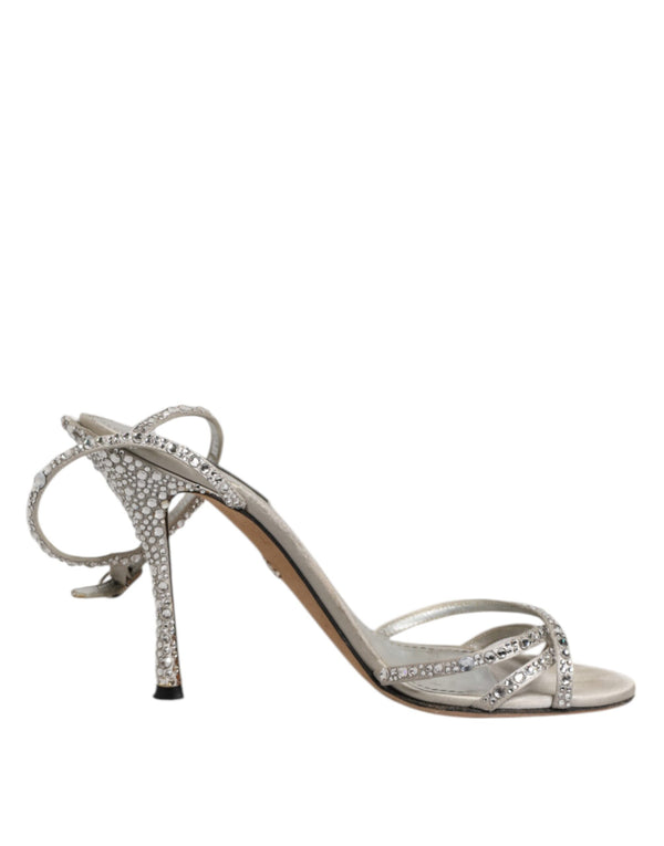 Silberner Strass-Knöchelriemen KEIRA Sandalen Schuhe