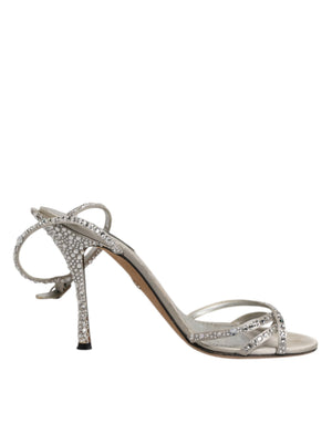 Silberner Strass-Knöchelriemen KEIRA Sandalen Schuhe