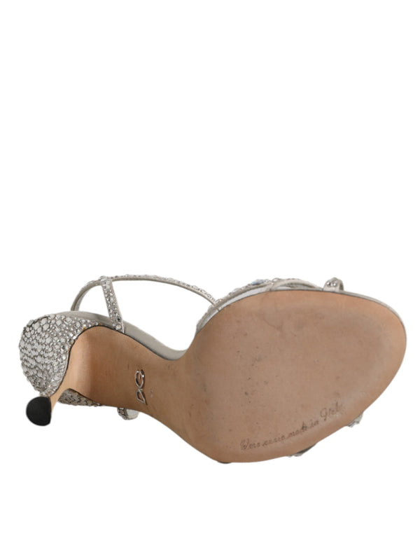 Silberner Strass-Knöchelriemen KEIRA Sandalen Schuhe