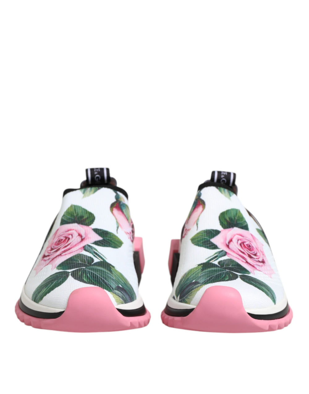 Weiß Rose Print Sorrento Turnschuhe Schuhe