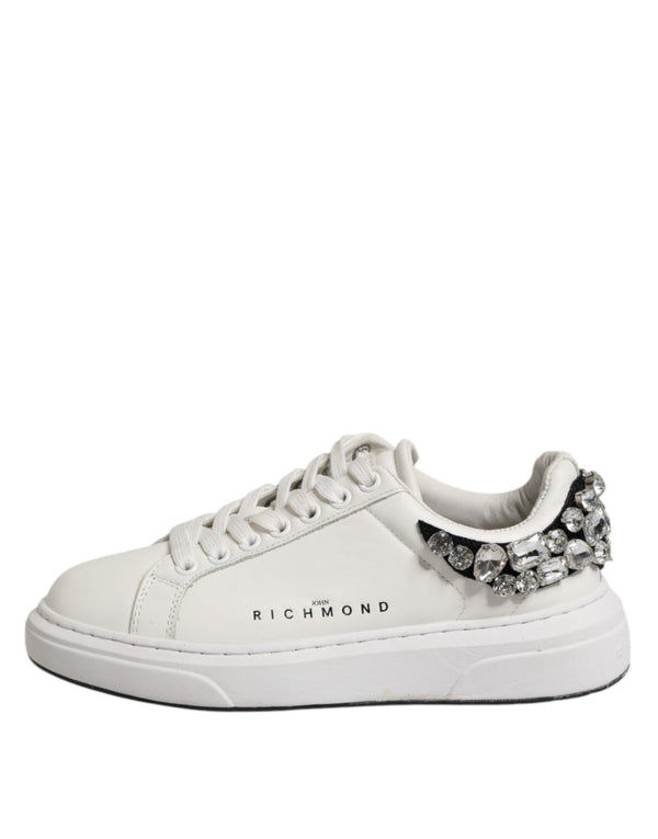 Weiß Strass verschönert Turnschuhe Schuhe