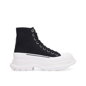 Schwarze High-Top-Sneaker aus Canvas