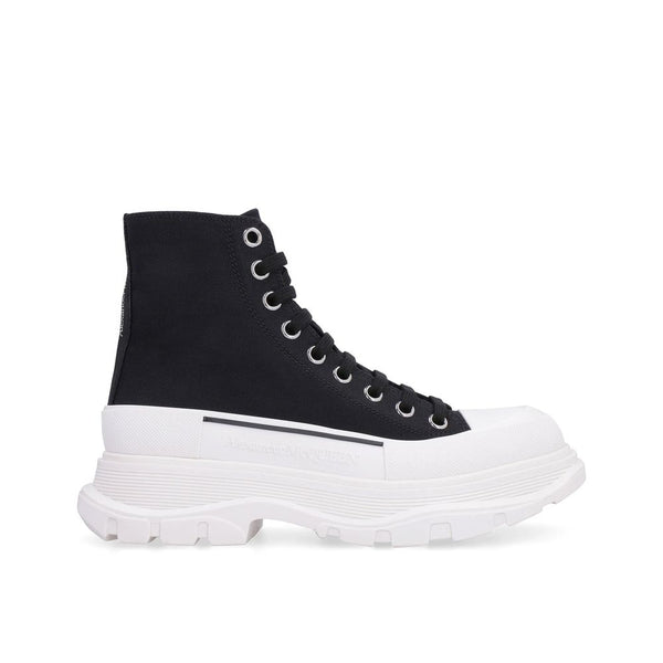 Schwarze High-Top-Sneaker aus Canvas